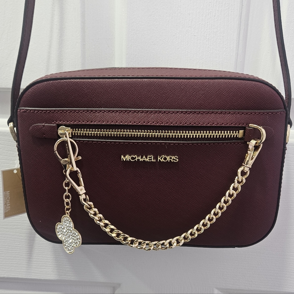 Michael Kors Jet Set Large Crossbody Bag - Dark Cherry *NWT*